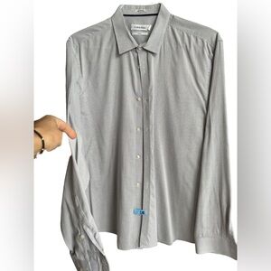 Calvin Klein - Slim Fit Button down Men’s shirt. Black and white checker Size: L